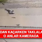 Kargadan Kaçarken Taklalar Attı, O Anlar Kamerada
