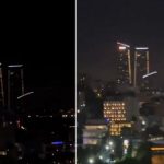 Gece yarısı RAMS Park'ın üzerinde dikkat çeken görüntü